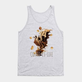 Surrealism AI Art Style Coffee Is Life Tank Top